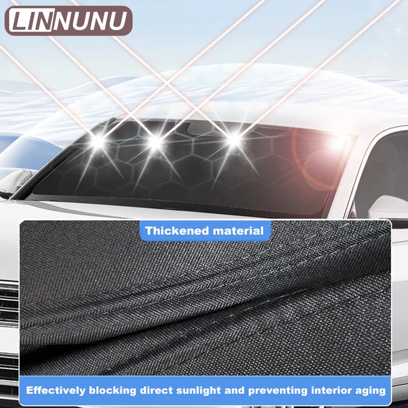 LINNUNU For LI Lixiang L8 Full Black Car Sunshade Side Window Privacy Curtains Front Rear Sunscreen Heat Insulation Sunshield