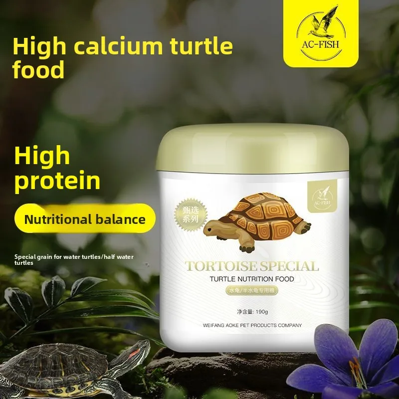 

AC-Fish Premium Turtle Stick Food - High Calcium & Protein Formula for Aquatic Turtles (Red-Eared Slider, Snapping,Money Turtle)