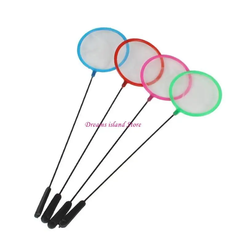 Acquari Fish Net 3 pollici Skimmer a maglie fine per piccoli pesci che catturano rete pulizia con manico lungo 9 pollici