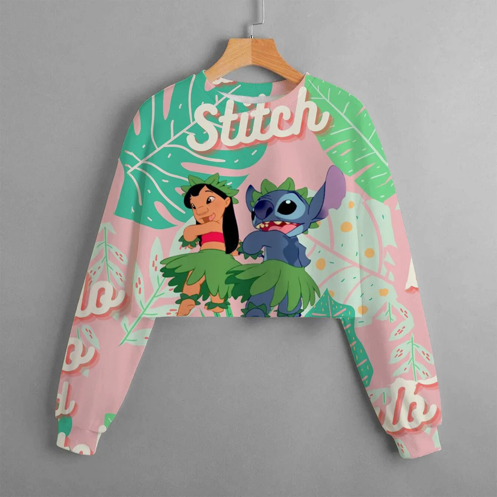 

2024 New Spring and Autumn Girls' Lilo&Stitch Cartoon Hoodie Fashion Children's Sweatshirt Cartoon Long Sleeve Children's Wear