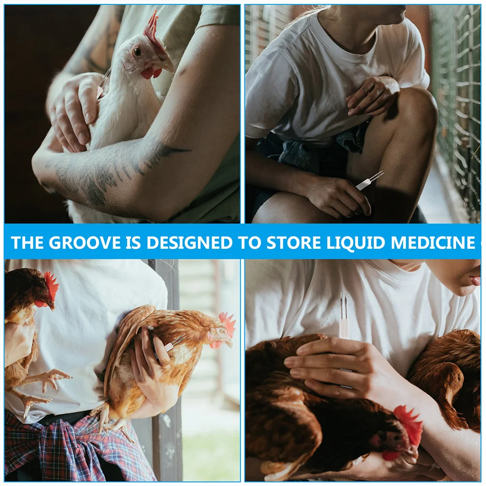 

9Pcs Chicken Inoculation Needles Fowl Pox Needles Poultry Immunization Set Lightweight Durable Stainless Needle Heads for Home