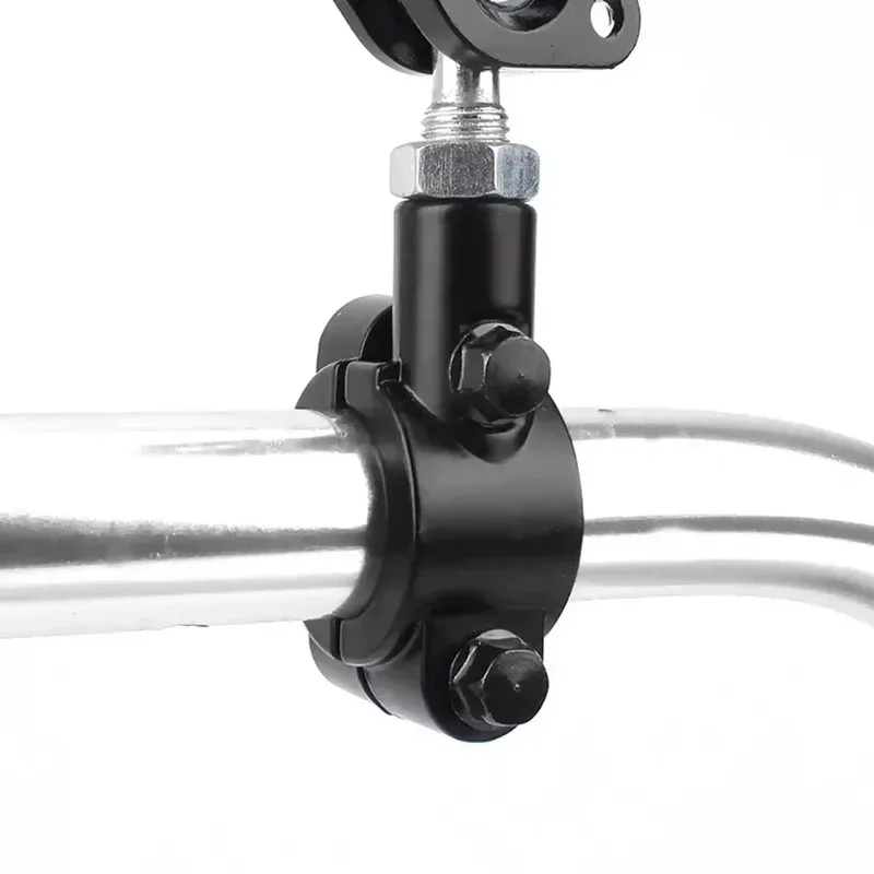 General 22-25mm Handlebar 10-8mm Thread Universal Motorcycle Mirror Mount Clamp Rear View Mirror Holder Adapter Black Clamp Base