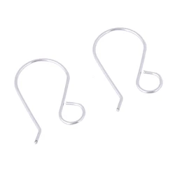 50pcs 15x21mm Stainless Steel Ear Wires Diy Earring Hooks Connector Findings For Jewelry Making Supplies Loop 4.5mm