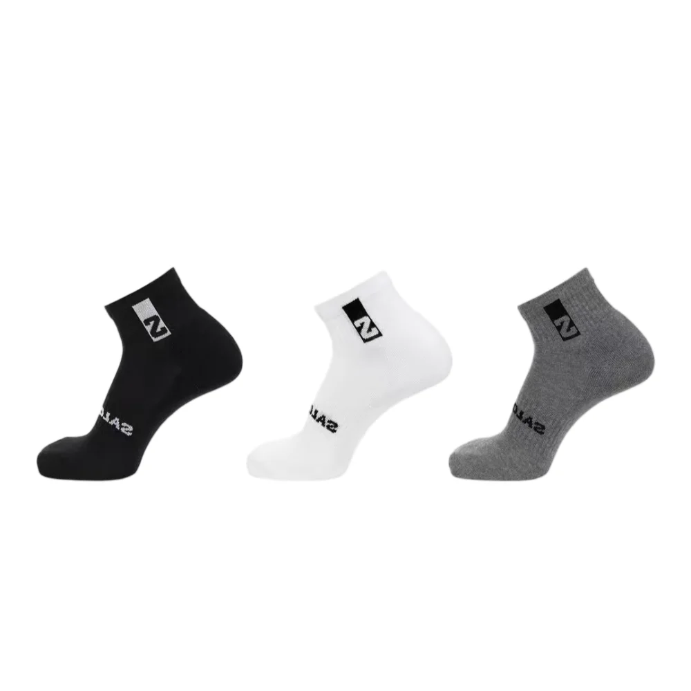 Calcetines SALOMON EVERYDAY ANKLE de Color Sólido, Transpirables, Suaves, con Logotipo - Cómodos, Unisex, Paquete de 3, LC2086700