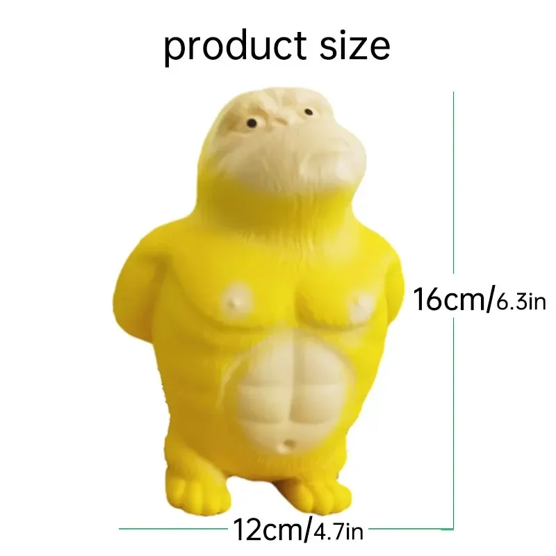 Cartoon Yellow Gorilla Squeeze Toys Press and Slow Rebound Squishy Toy Funny Gorilla Stress Relief Toys Home Office Decor