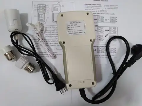 2025 hot sale HOPI HP-9800 Handheld Power Meter Power LED Metering Socket Measurable Current-voltage Power Factor