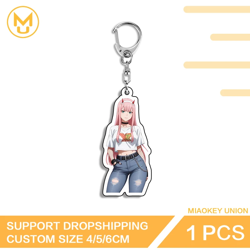 Zero Two Sexy Girl Acrylic Key Holder Pocket Pussy Props Unique Jewelry DIY Decoration Decorative Line Of Photo Wall Key Slot