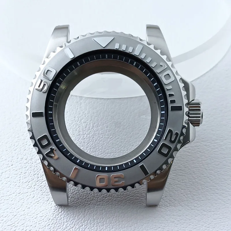 

40MM Watch Case Modified Accessories Water Ghost Watch Sapphire Silver Mechanical for Men Suitable for NH35 Movement Case NEW