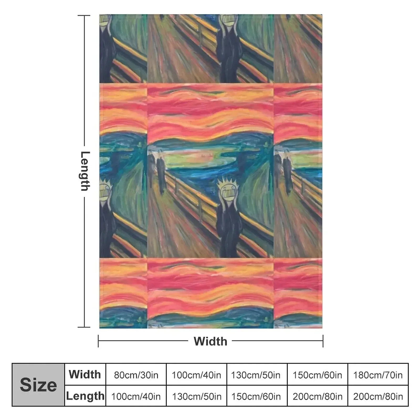 The Scream, or The WEEN? Throw Blanket couch cozy soft plush fuzzy picnic outdoor blanket