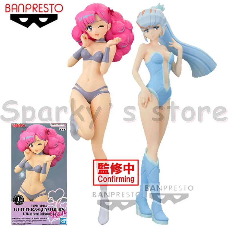 Bandai Original GLITTER&GLAMOURS LUM and Bestie Collection Urusei Yatsura Anime Figure Ran Action Figure Toys For Kids Gifts