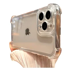 Luxury Shockproof Transparent Case For iPhone 16 15 14 13 12 11 Pro Max XR Bumper Cases Cover