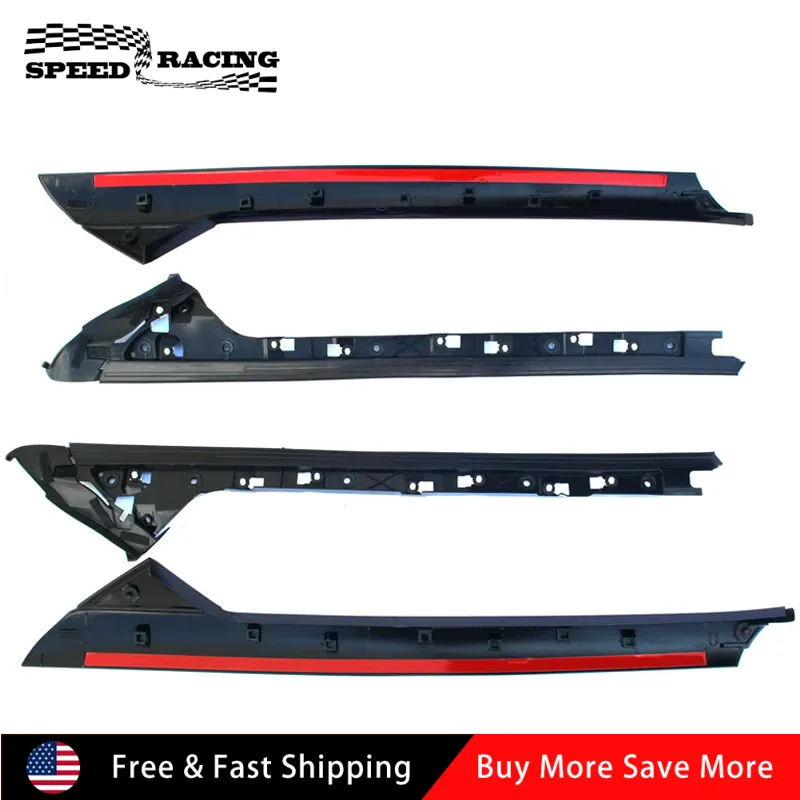 

926-450 BB5Z-7803137-AB 4pcs Left & Right Side Windshield A-Pillar Molding Trim For 2011-2019 Ford Explorer Black SLJ-1128