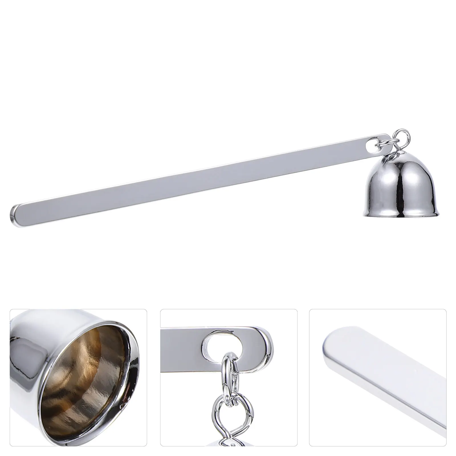 1Pcs Snuffer Stainless Steel Long Handle Bell Shaped Head Practical Tool for Tapered Dinner Candles Wick Cover
