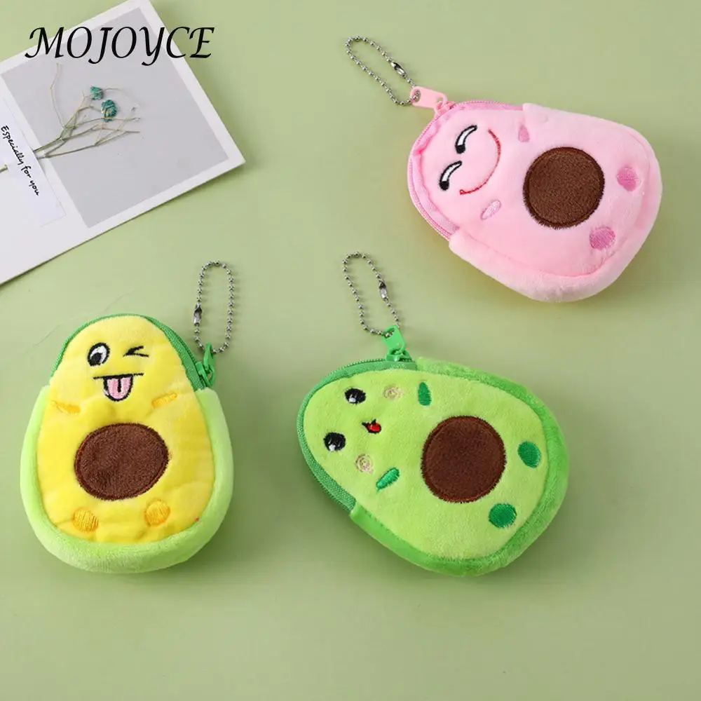 Fashion Women Avocado Fruit Avocado Shape Wallet Coin Purse Hanging Casual Ladies Small Coin Purse