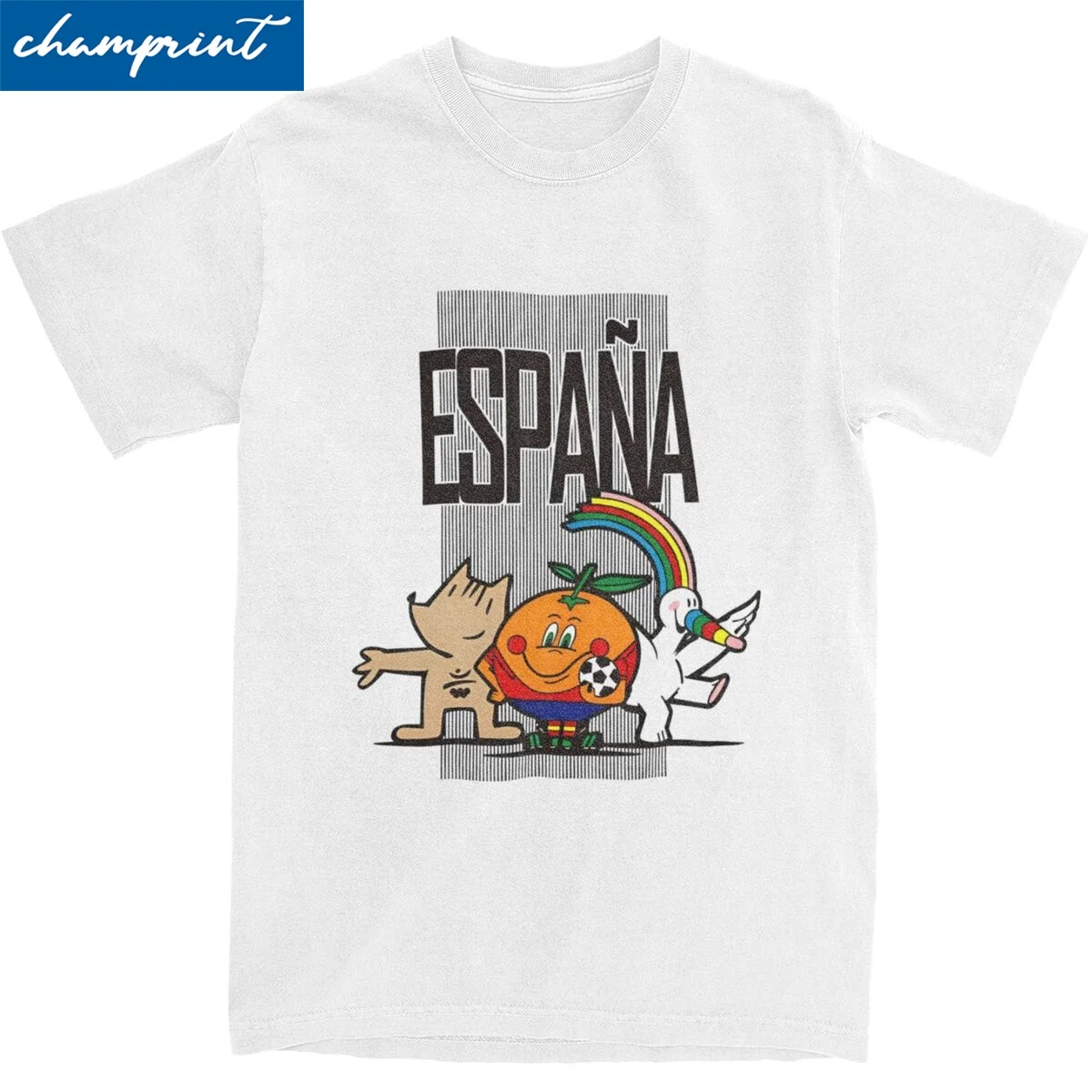 Espana 82 Spain 1982 Mascot T-Shirts for Men Women Vintage Pure Cotton Tees Crewneck Short Sleeve T Shirt New Arrival Clothing