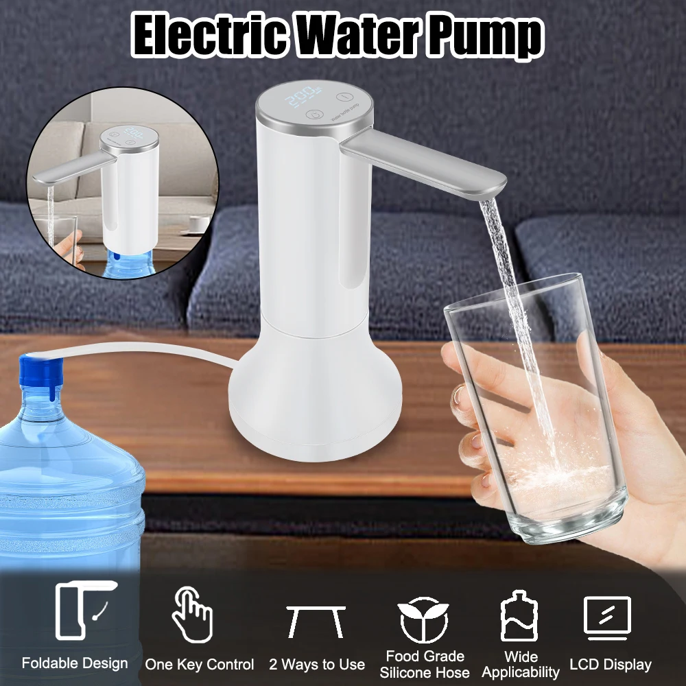 Automatic Mini Smart Extractor Electric 5V Drinking Water Dispenser for 4.5-18.5L Foldable Bottled Water Pump Rechargeable USB