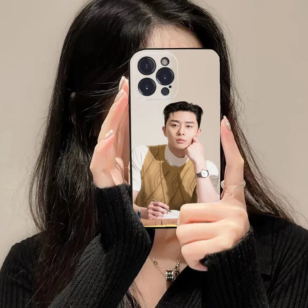 Park Seo Jun Kpop Phone Case For iPhone 16 15 14 13 12 11 Plus,Pro Max,XS,X,XR,SE,Mini,8,7 Soft Silicone Black Cover