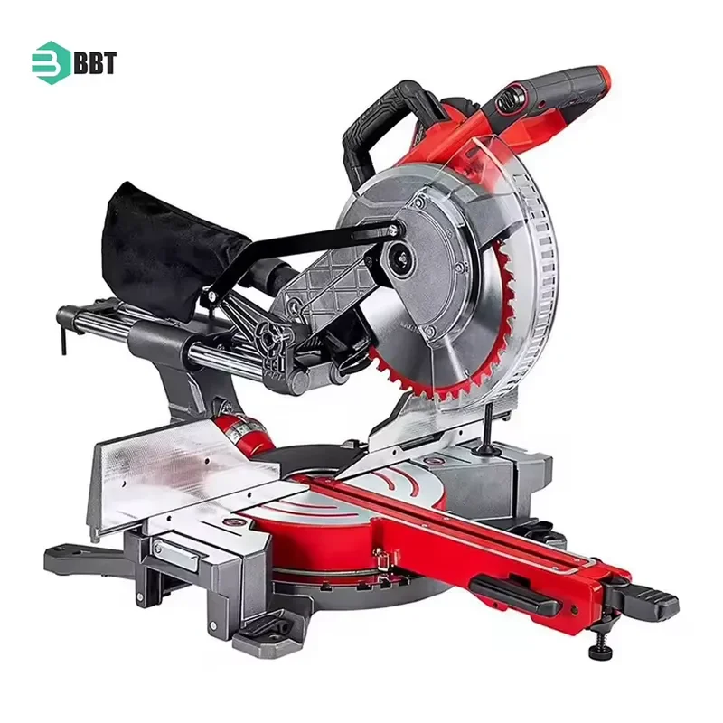 12 Inch Electric Circular Saw 45 Degree Bevel Cutting Machine with Laser Guide for Wood Aluminum Multi Function Power Tool