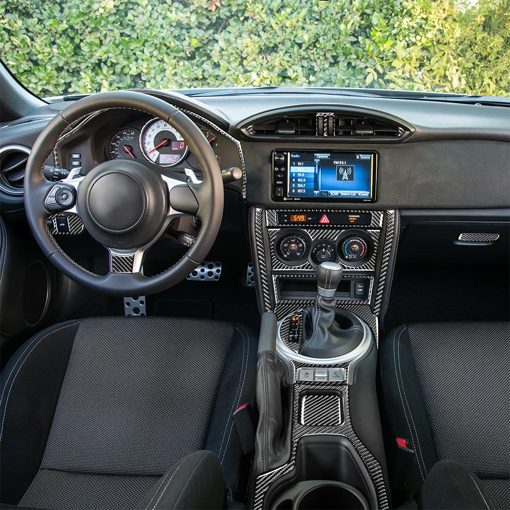 For Toyota 86 GT86 Subaru BRZ 2017 2018 2019 Car Accessories Carbon Fiber Center Control Shift Outlet Whole Set Interior Sticker