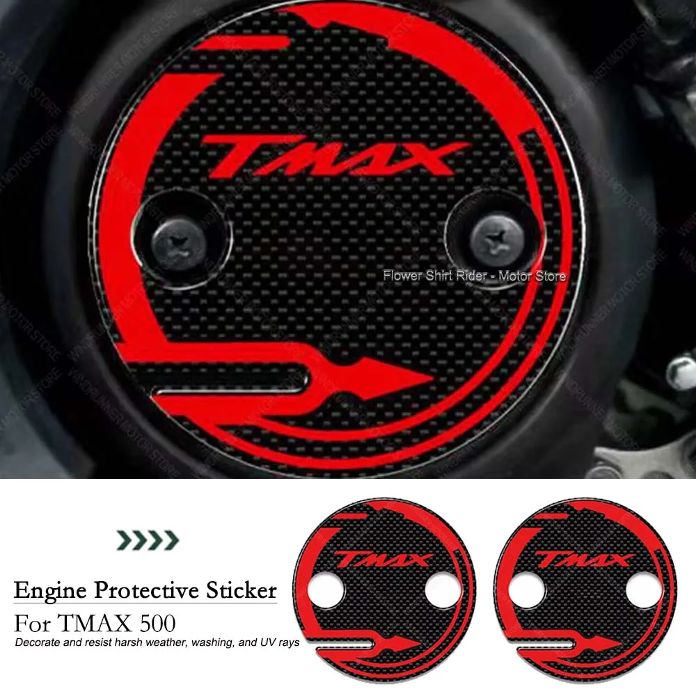 3D Resin Sticker Decoration and Protection Motorcycle Engine for TMAX 500 530 T-MAX 2001-2016