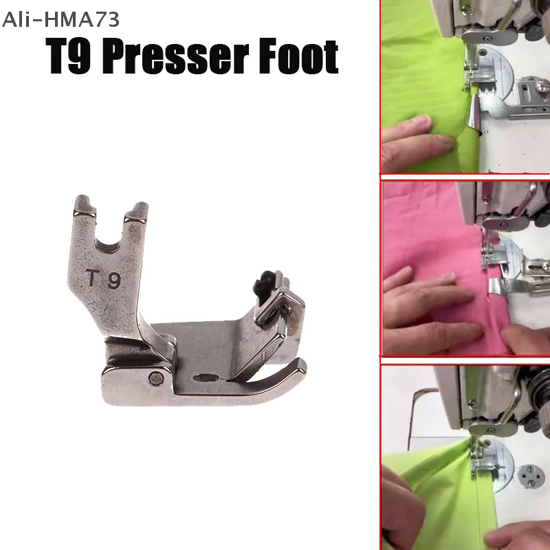 HMA73-1Pc 多機能フット # T9 調整可能な押えエッジヘマー足工業用本縫いミシンアクセサリー