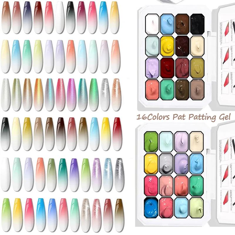 24Colors Gradient Painting Gel 4 In 1 Nail Art Design Painting Gel Nail DIY Soak-Off UV LED Nail Polish Stamping Pattern﻿﻿﻿﻿