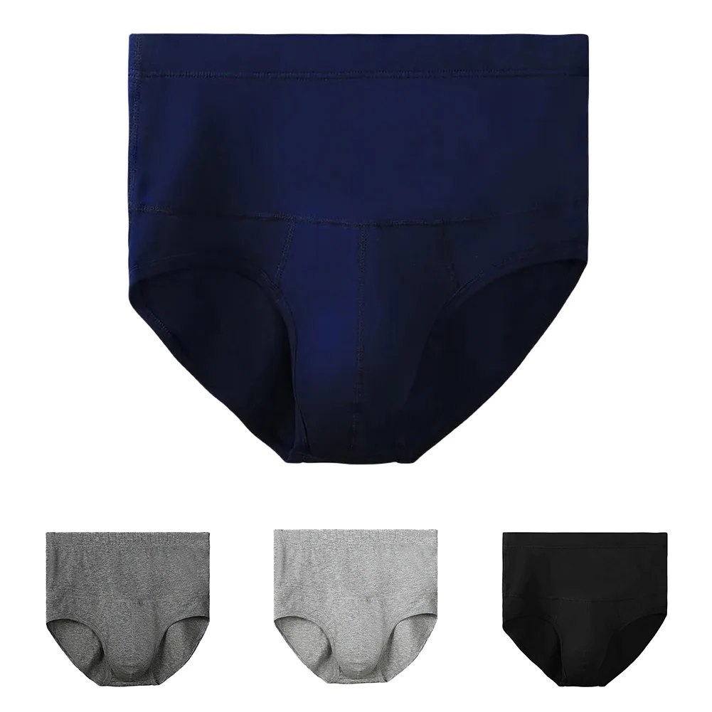 

Men Cotton Soft Lingerie High Waist Seamless Soft Brief Mens Sexy Underwear Stretch Sporty Solid Color Trunks Breathable Panties