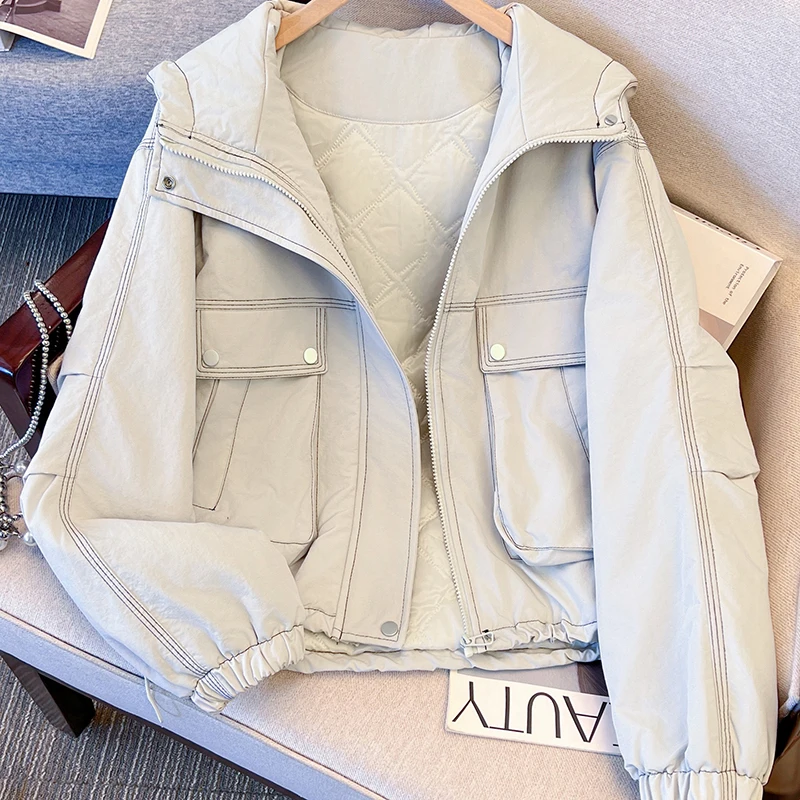 2025 New Fashionable Hooded Coat Autumn Winter Trendy Unisex Cotton Jackets Daily Casual Versatile Thickened Outerwear