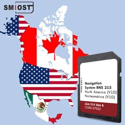 SD GPS Card RNS 315 Navigation for VW CC/EOS/Golf/Jetta/Passat/Tiguan Vehicle Upgrade 2018 United States Mexico Map Accessories