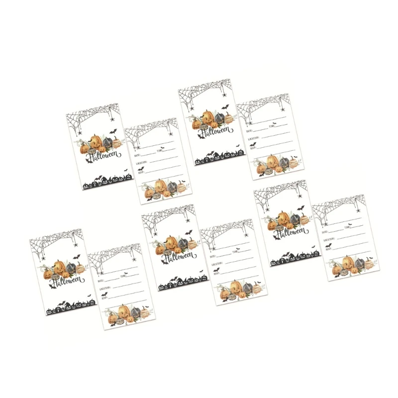 10 ชิ้นการ์ดเชิญฮาโลวีน 4x5 นิ้วเชิญปาร์ตี้สำหรับวันหยุดฤดูหนาว Dropship