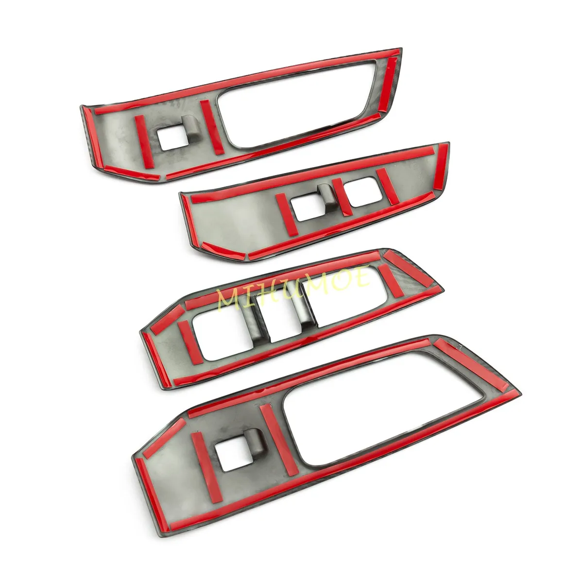 ل 2024 2025 تويوتا جراند هايلاندر ألياف الكربون نافذة السيارة الداخلية التبديل رفع غطاء لوحة الزخارف LHD #6