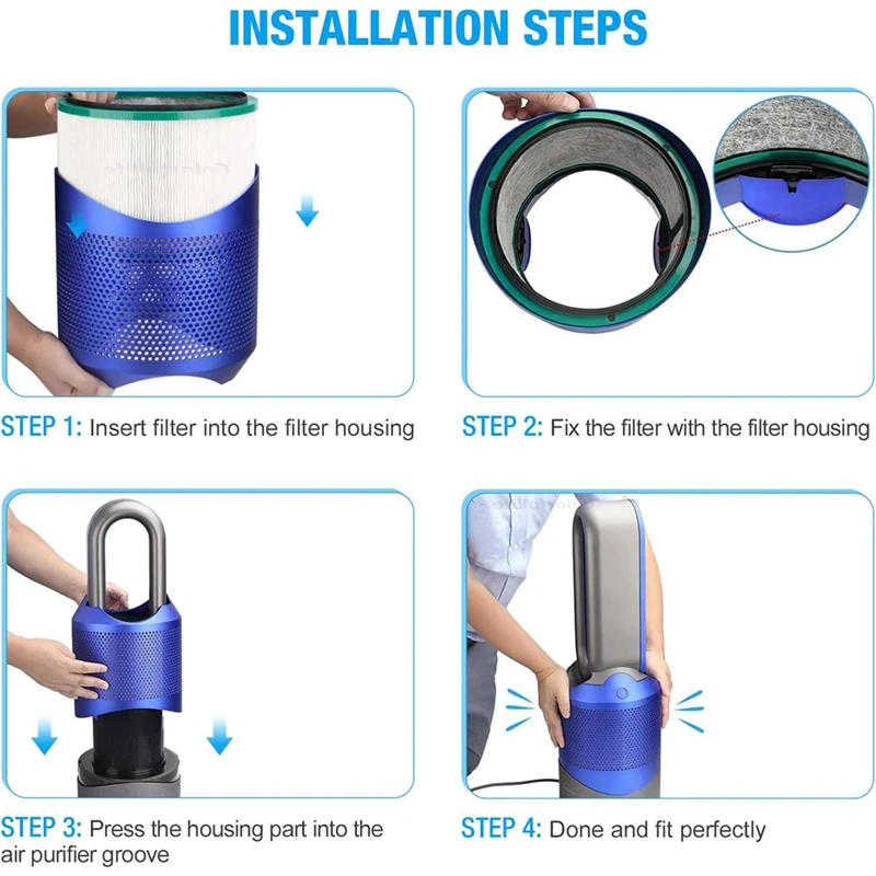 Air Purifier Filter For Dyson Pure Cool Link Desk DP01 DP02 And Pure Hot + Cool Link HP01 HP02, Part 968125-03