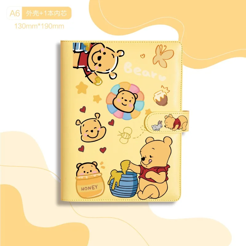 Disney Creative Cute Cartoon Animation Winnie the Pooh New Student Portable High-Looking Notebook School Supplies Holiday Gift