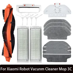 For Xiaomi Mijia Robot Vacuum Mop 3C B106CN Replacement Spare Parts Main Brush Side Brush Hepa Filter Mop Cloths Rag