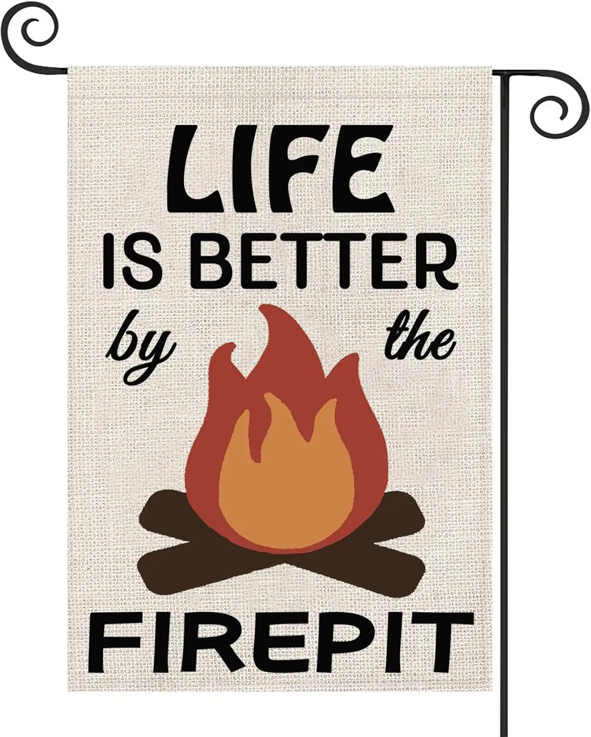 Camping Lover Gift Life Is Better By The Firepit Camp Theme Flag for Camper Rv Flag for Outdoor Yard House Banner Home Lawn  yyi