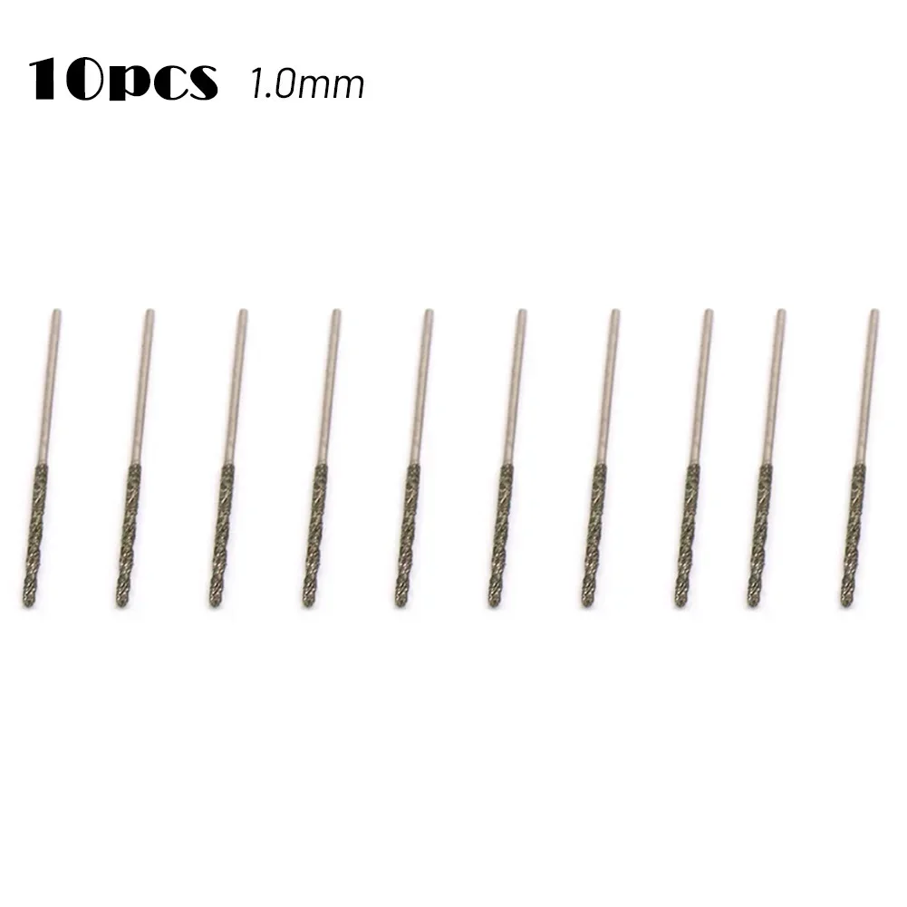 10PCS/sets Diamond Coated Spiral Drill Bits High Speed Steel Drill Bits For Mental Glass Plastic Tile Drilling Polishing Tools