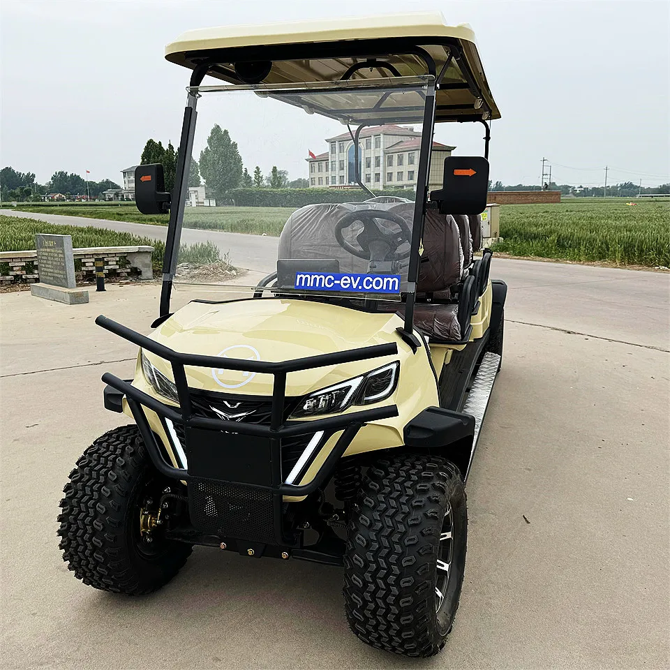 Luxury 6 Seater Transport Bus Tourist Car 72V 7KW Motor CE Street Legal Electric Golf Cart with Speakers Bluetooth