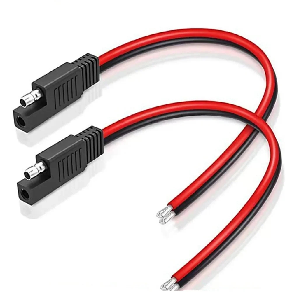 1Pair 2 Cores Male Female SAE Single Ended Extension Cable 18AWG Quick Disconnect Plug Cable For Automotive Solar Battery Plug