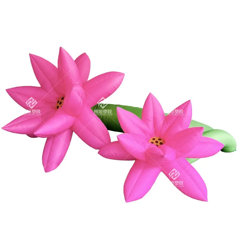 Modello gonfiabile gigante di pianta di fiore di loto, oggetti di scena decorativi per arrampicata su parete possono essere personalizzati
