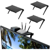 Computer Monitor TV Screen Rack Top Shelf Storage for Office Supplies Decorations Remote Control Organizer Space-saving