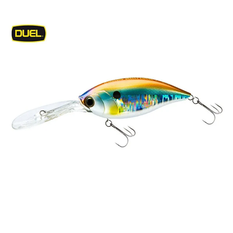 Isca Artificial DUEL HARDCORE BULLET CRANK 7+ 100F para Pesca de Robalo em Água Doce, Isca Magnética Rígida de Arremesso Longo para Mergulho Profundo