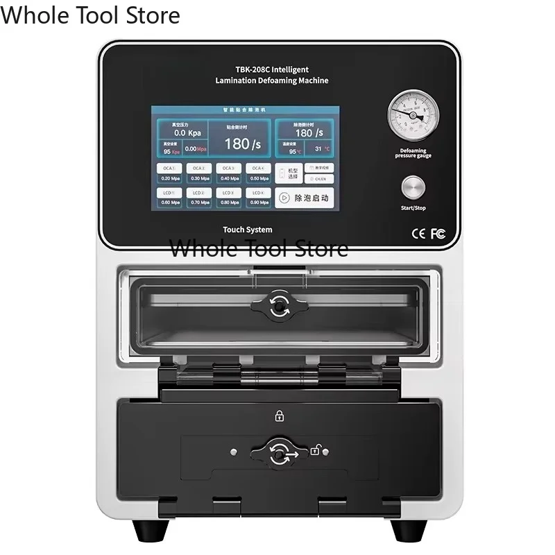 

TBK 208C Synchronized High Efficiency Curved and Straight Flat Screen Laminating and Defoaming Machine with Guide bar Cylinder