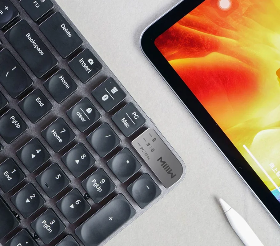 MIIIW Wireless Keyboard K10 Dual-mode Low-profile Ultra-slim Mechanical Keyboard Pro Bluetooth&2.4GHz Office & Game Rechargeable