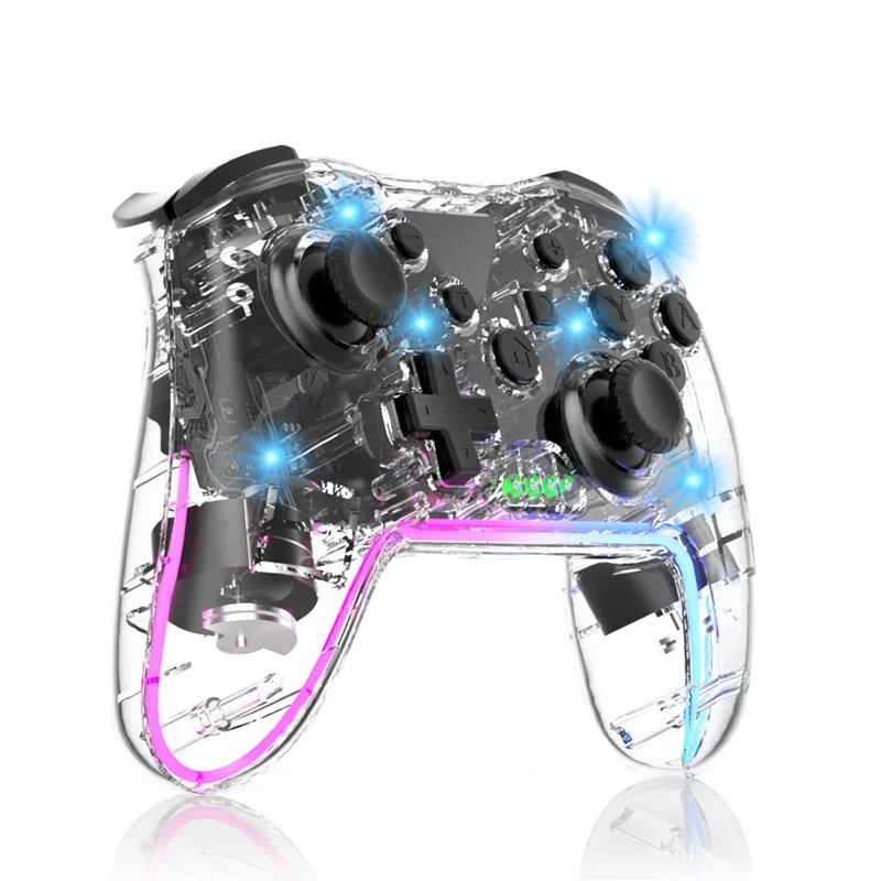 

Transparent gamepad, Switch gamepad, Wireless Bluetooth compatible for PC, Steam, Android, iOS gamepad
