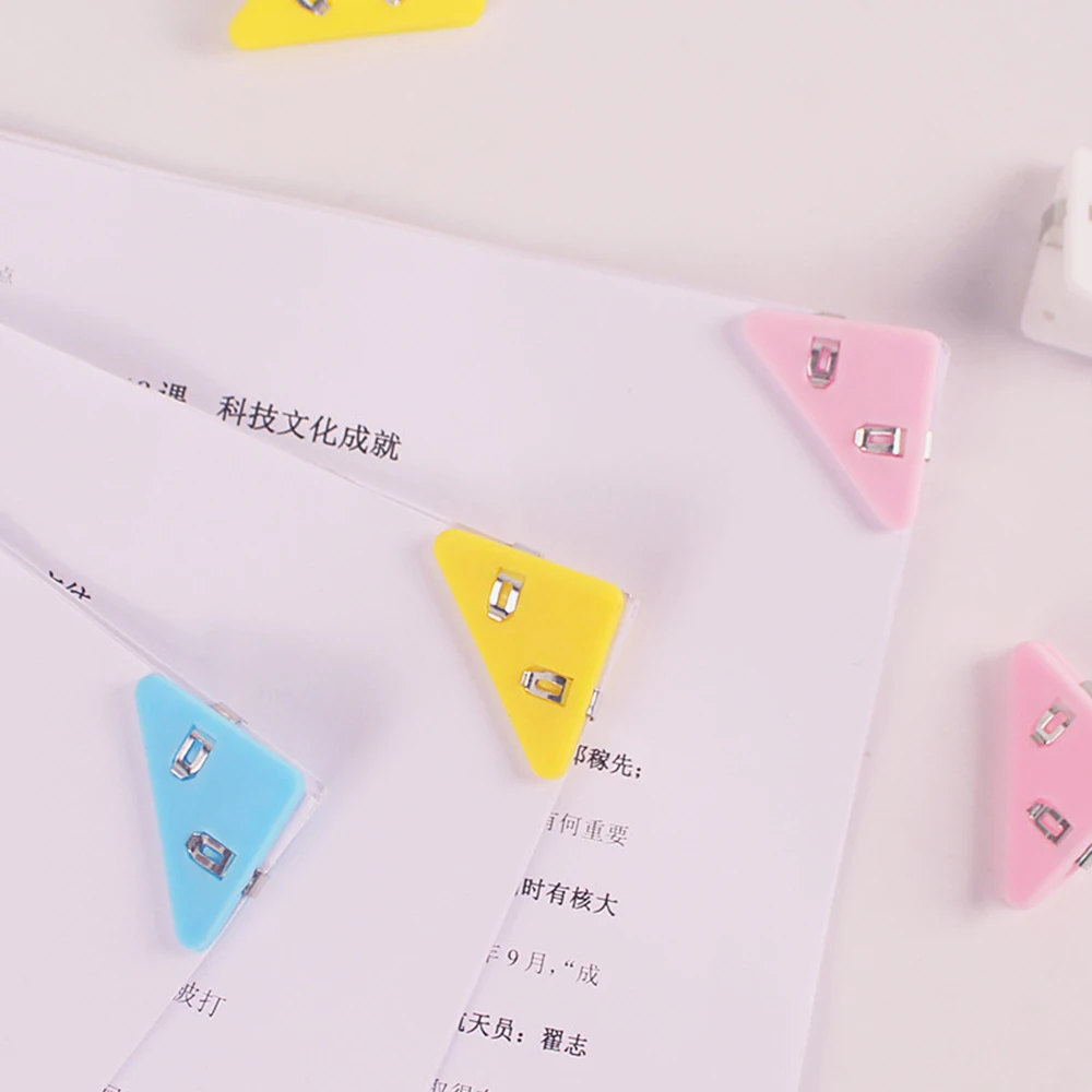 30Pcs Creative Triangle Clips Bill Clip Book Paper Corner Binder Clip for Desk Storage Shelf Office Stationery Desktop Organizer view 5