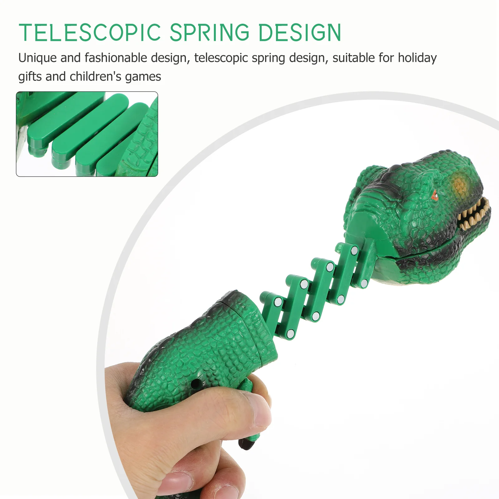 Manipulator Clip Toy Telescopic Spring Toys Child Funny Plaything Kids Plastic Prank Finger Game Dinosaur Shark