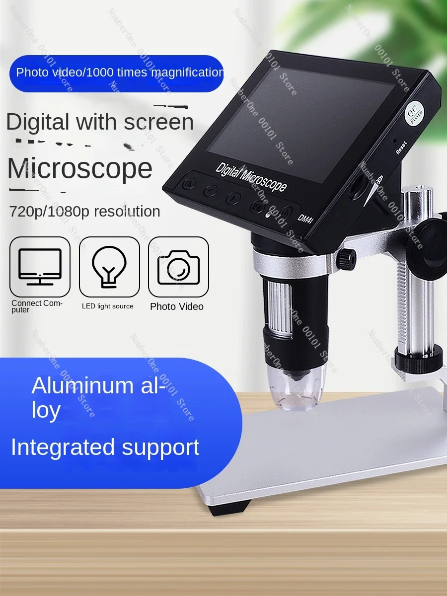 Microscope 1000 Times Mobile Phone Repair Handheld HD Eyepiece to See Jewelry Skin 90 High Power USB Biological Household 10000