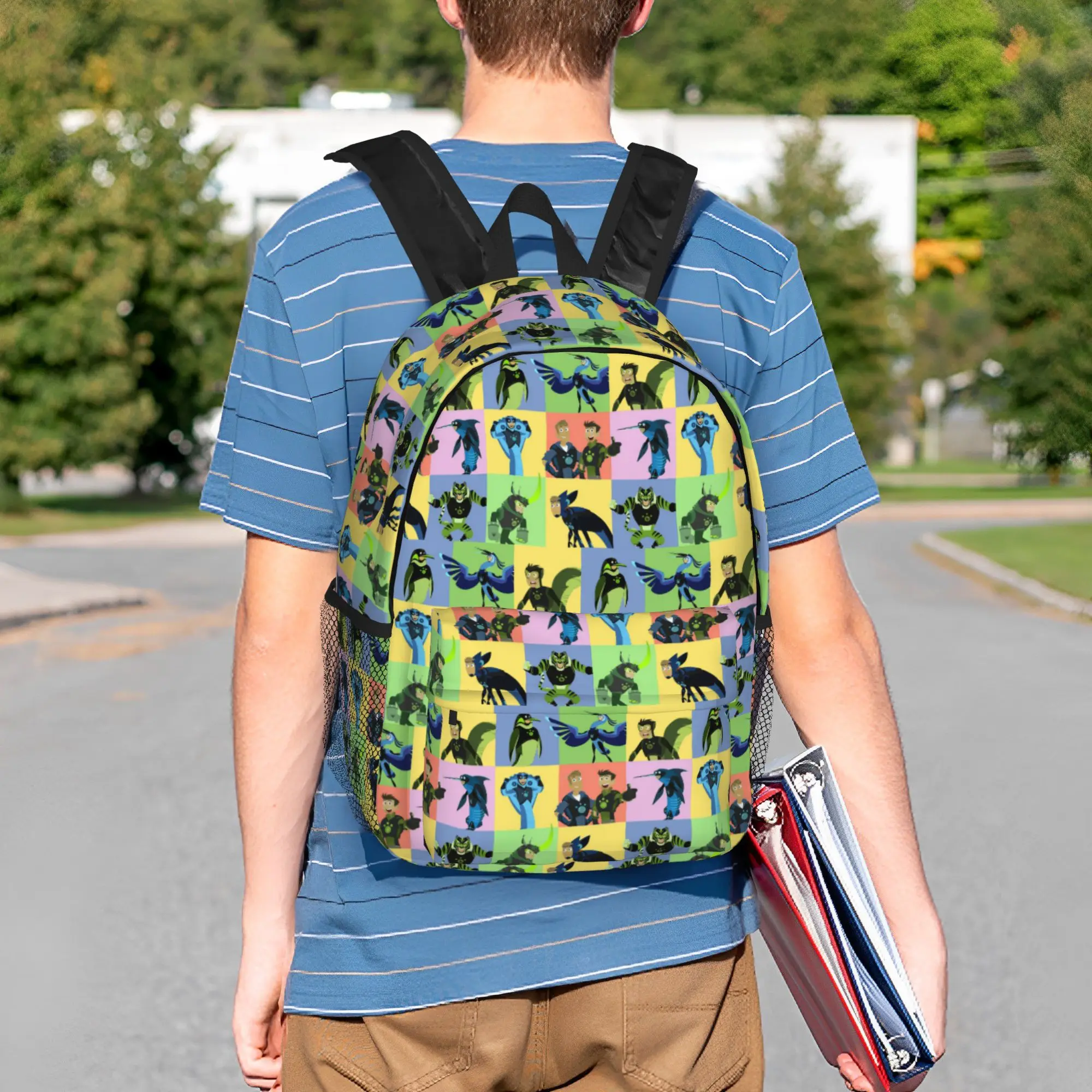 Wild Kratts Creature Powers Backpack Hot Sale Daypack Large Capacity Boys Girls BookBag Shoulder Bags for Men Women School Bag