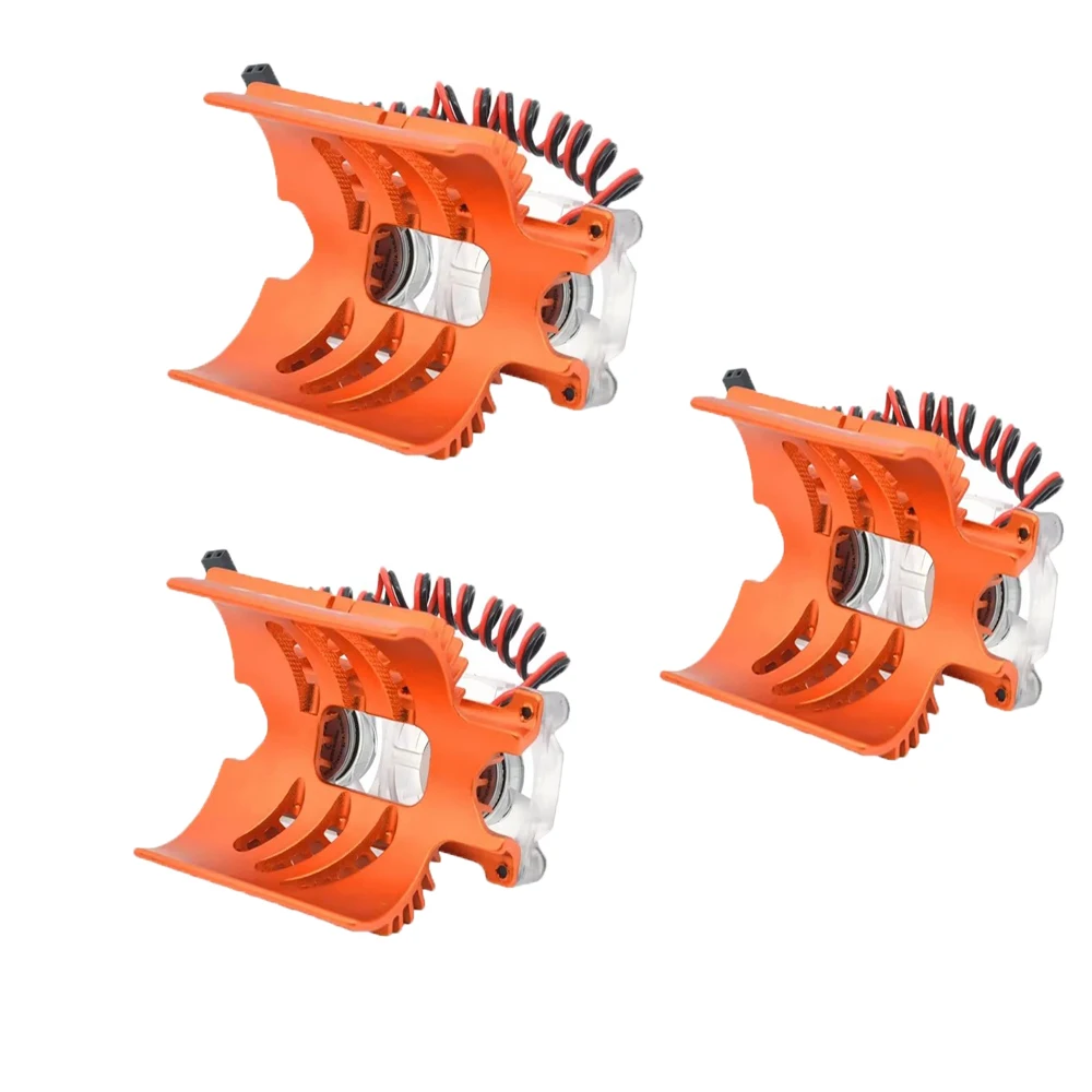 Rc ventilador do motor dissipador de metal, ventiladores duplos, 28000rpm, para carro de corrida zd, 1/10, 1/8, 4068, 4076, 4092, 4268, 4274, 40, 42mm