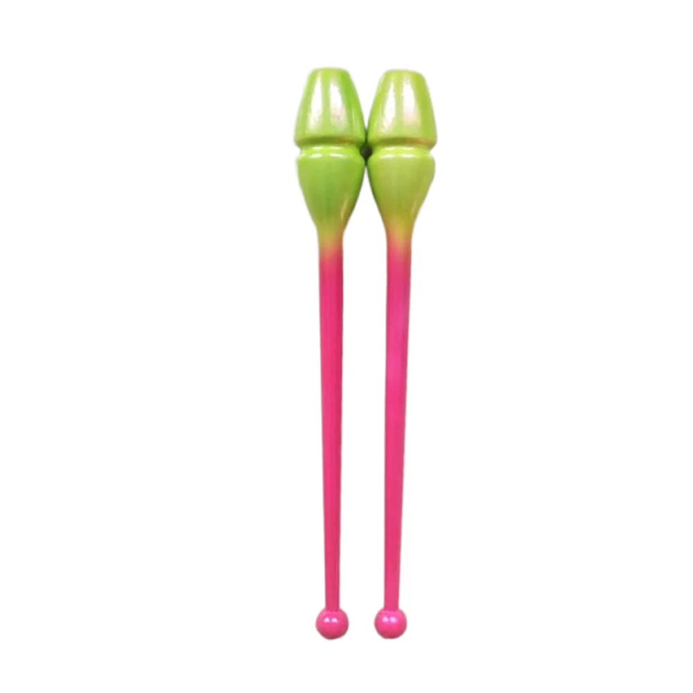 Zweifarbige Ganzgummi-Antirutsch-Gymnastikschlägel für Junior-Training, Tanzstäbe, einsteckbare Schlägel 45cm/17,7 Zoll – Detail 6